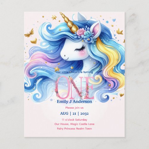 unicorn 1st Birthday Fairy Tale Magic Birthday
