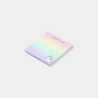 Unicorn 3 x 3 notepad
