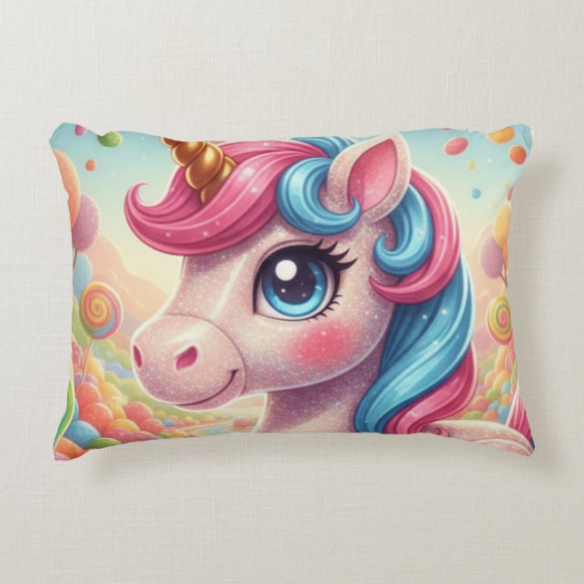unicorn 4 accent pillow (Front)