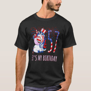 Unicorn 57th Birthday 4th Of July New Year 57 Year T-Shirt