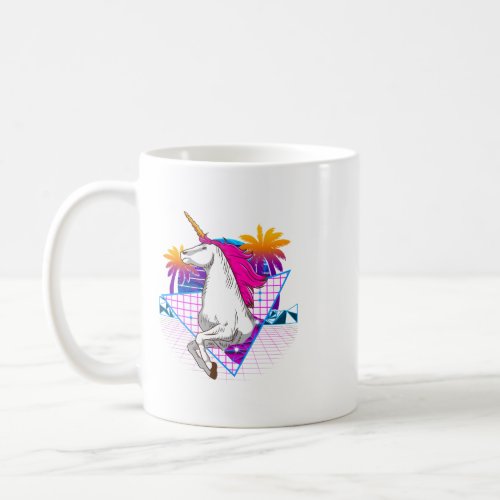 Unicorn 80s Style Retro Aesthetic Vaporwave Street Coffee Mug