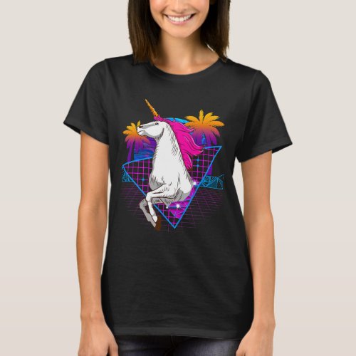 Unicorn 80s Style Retro Aesthetic Vaporwave Street T_Shirt