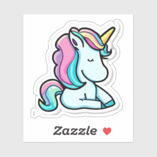 Unicorn Adesivo de vinil com formato personalizado Sticker
