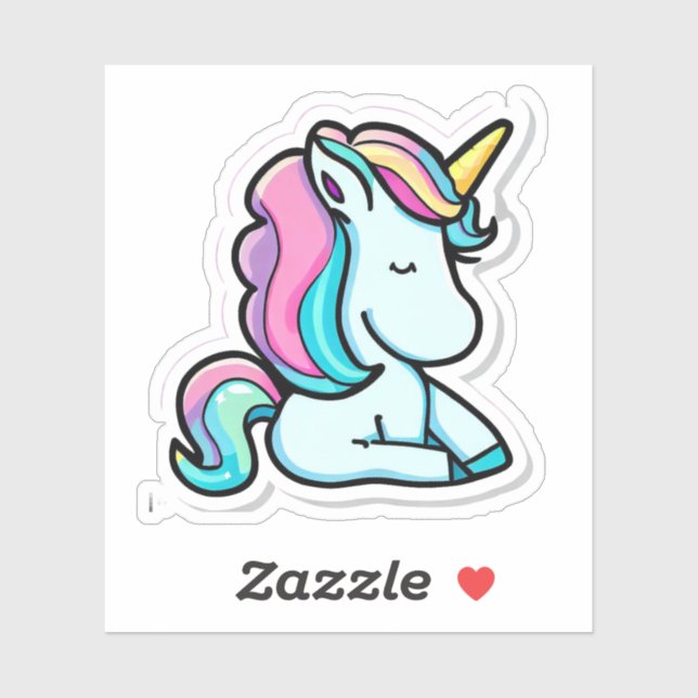 Unicorn Adesivo de vinil com formato personalizado Sticker (Sheet)