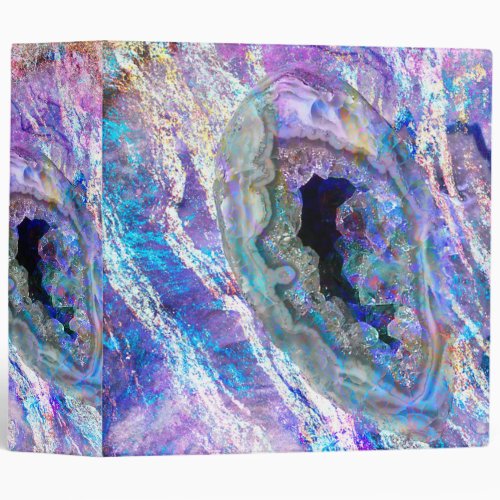 Unicorn Agate 3 Ring Binder