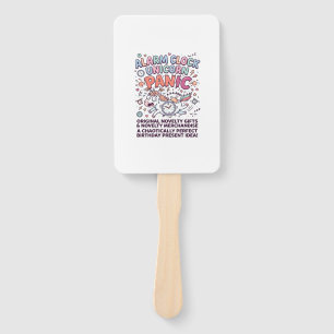 Unicorn Alarm Clock Unicorn Panic Bold Typography  Hand Fan