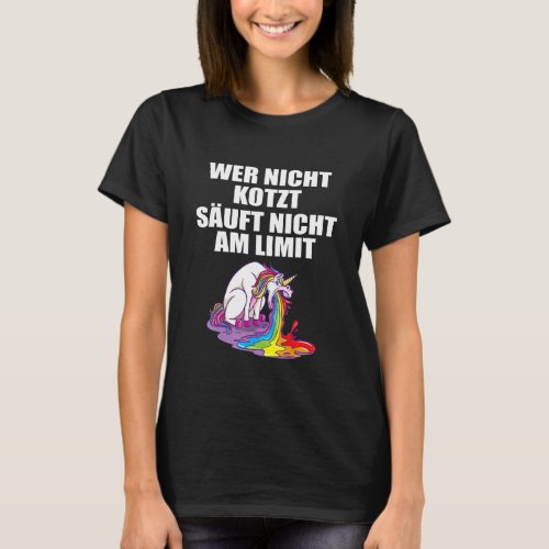 Unicorn Alcohol Who Does Not Puck Does Not Clean A T_Shirt