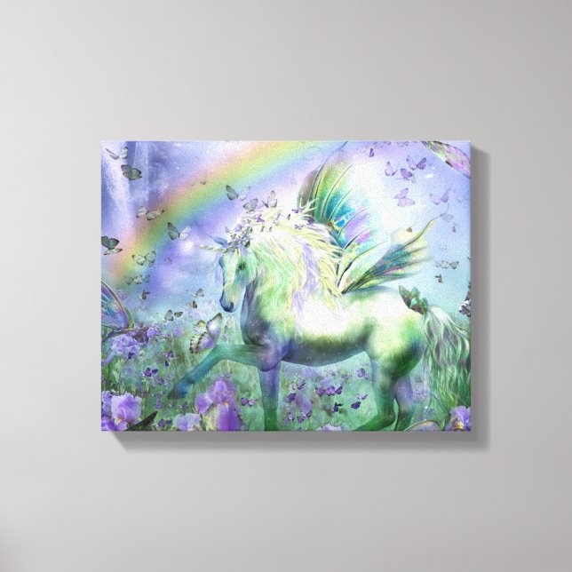 unicorn and butterflies canvas print (Front)