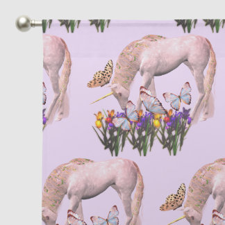 Unicorn And Butterflies Fantasy Sheer Curtains