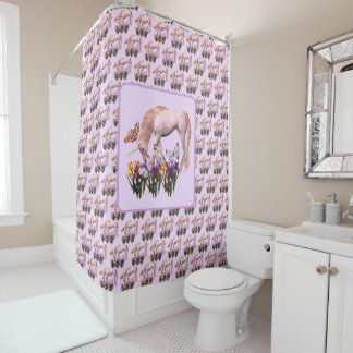 Unicorn And Butterflies Fantasy Shower Curtain