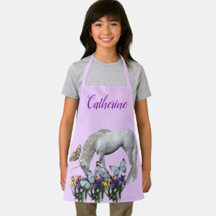 Unicorn And Butterflies Personalized Animal Apron