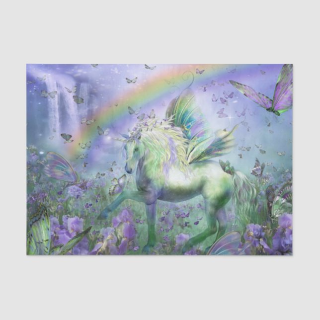 unicorn and butterflies tissue paper (Front)
