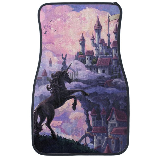 Unicorn and Castle in the Couds Car Mat (Front)