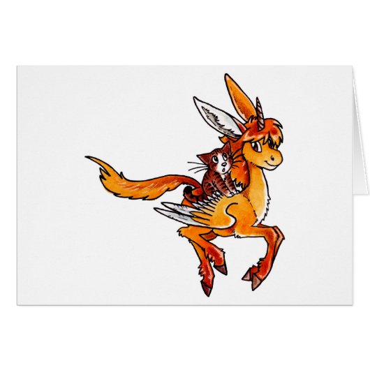 Unicorn and Cat Cards (Front Horizontal)