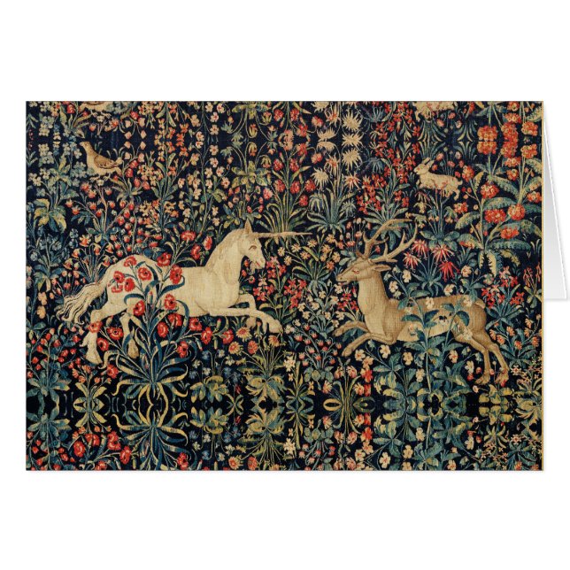UNICORN AND DEER,FLOWERS,FOREST ANIMALS Floral (Front Horizontal)