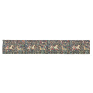 UNICORN AND DEER,FLOWERS, FOREST ANIMALS Floral Long Table Runner