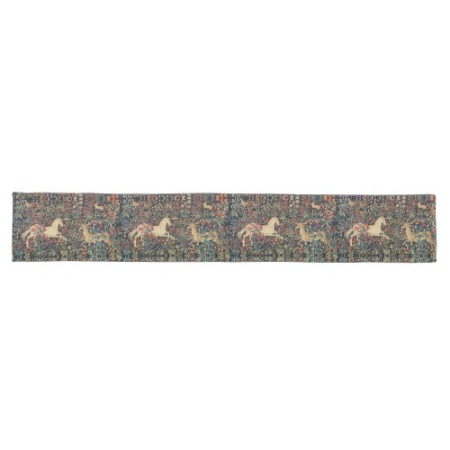 UNICORN AND DEERFLOWERS FOREST ANIMALS Floral Long Table Runner
