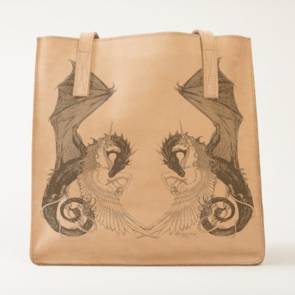Unicorn and Dragon Leather Bag