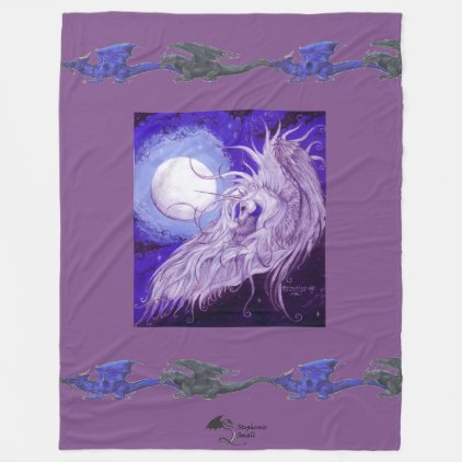 Unicorn and Dragon Moon Blanket