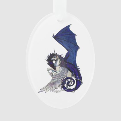 Unicorn and Dragon Ornament