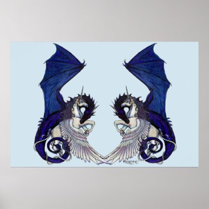 Unicorn and Dragon Poster