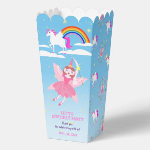 Unicorn and Fairy Magic Birthday Party Favor Boxes
