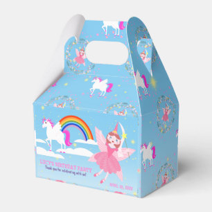 Unicorn and Fairy Magic Birthday Party Favor Boxes