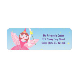 Unicorn and Fairy Magic Birthday Party Label