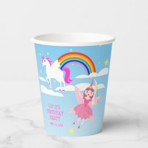 Unicorn and Fairy Magic Birthday Party Paper Cups
