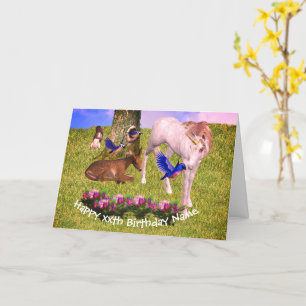 Unicorn And Friends Personalized Birthday Card