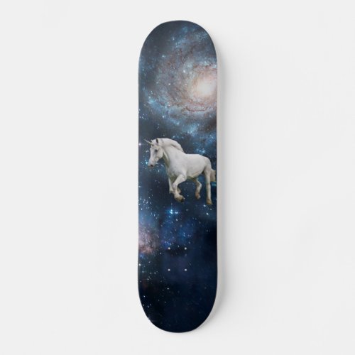 Unicorn and Galaxy Skateboard