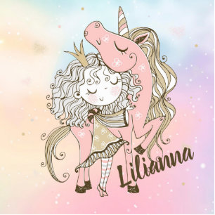 Unicorn and Girl  Cutout