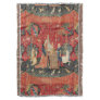 UNICORN AND LADY PLAYING ORGAN WITH ANIMALS THROW BLANKET