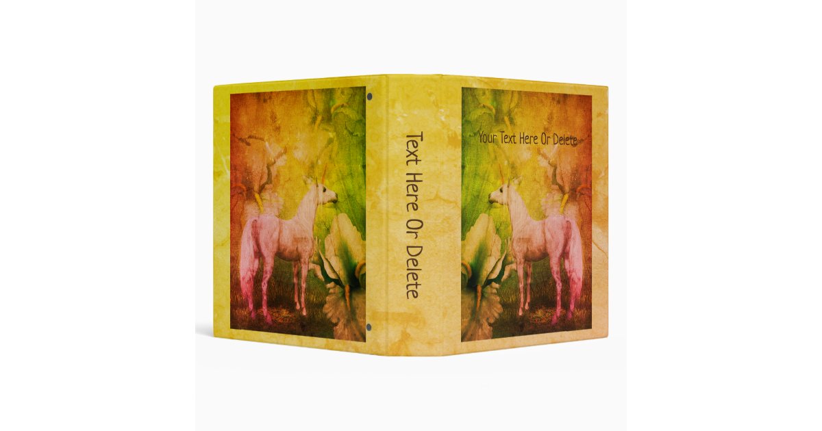 Golden Unicorn Pink scrapbook binder