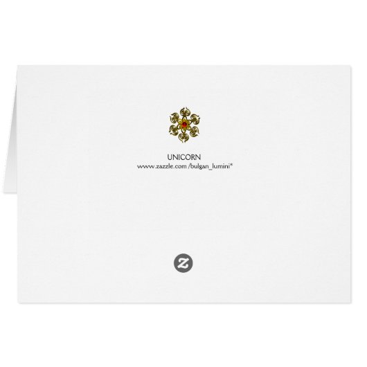 UNICORN AND MEDIEVAL FANTASY FLOWERS,FLORAL MOTIFS (Back Horizontal)