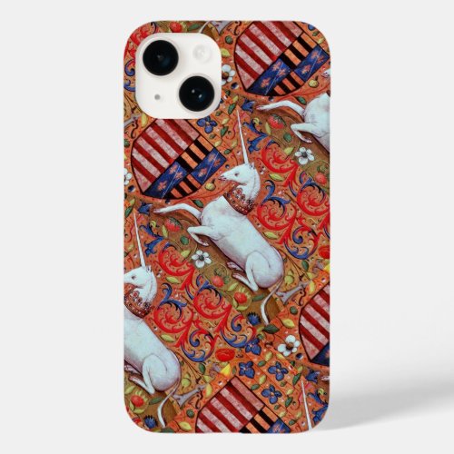 UNICORN AND MEDIEVAL FANTASY FLOWERSFLORAL MOTIFS Case_Mate iPhone 14 CASE