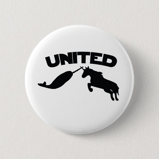 Unicorn and Narwhal Pinback Button (Front)