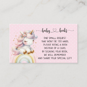 Unicorn and Rainbow Baby Shower I Birthday Enclosure Card
