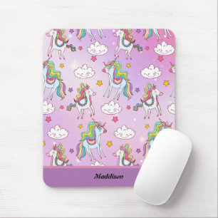 Unicorn and Rainbow Customizable  Mouse Pad