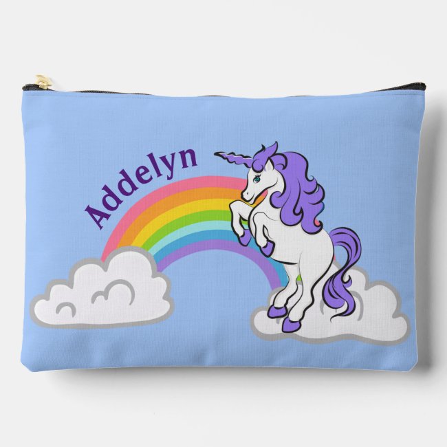 Unicorn and Rainbow Design Accessory Bag