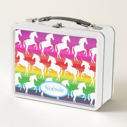 Unicorn and Rainbow Metal Lunch Box