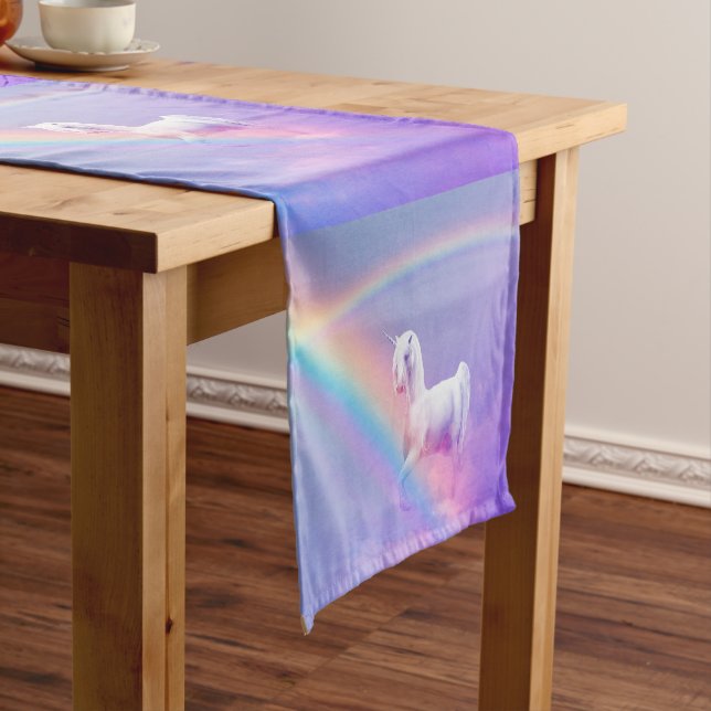 Unicorn and Rainbow Short Table Runner (In Situ)