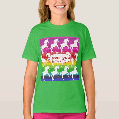 Unicorn and Rainbow T_Shirt