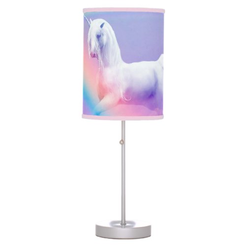 Unicorn and Rainbow Table Lamp