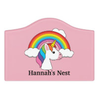 Unicorn and Rainbow w Clouds Kawaii | Personalize