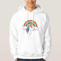 Unicorn and Rainbow with Clouds Kawaii
