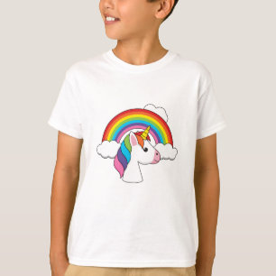 Unicorn and Rainbow with Clouds Kawaii T-Shirt