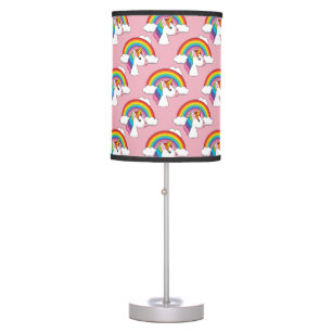 Unicorn and Rainbow with Clouds Kawaii Table Lamp