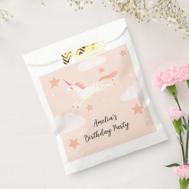 Unicorn and Stars Favor Bag (Sealed)