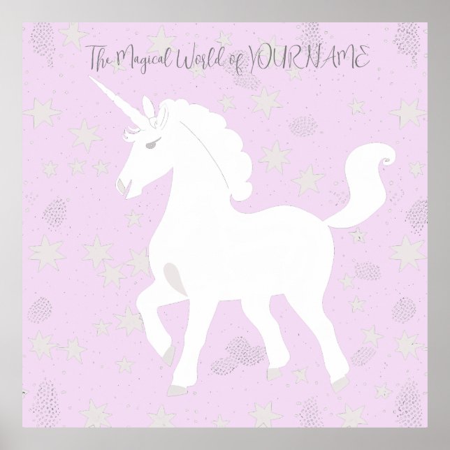 Unicorn and Stars Poster (Front)